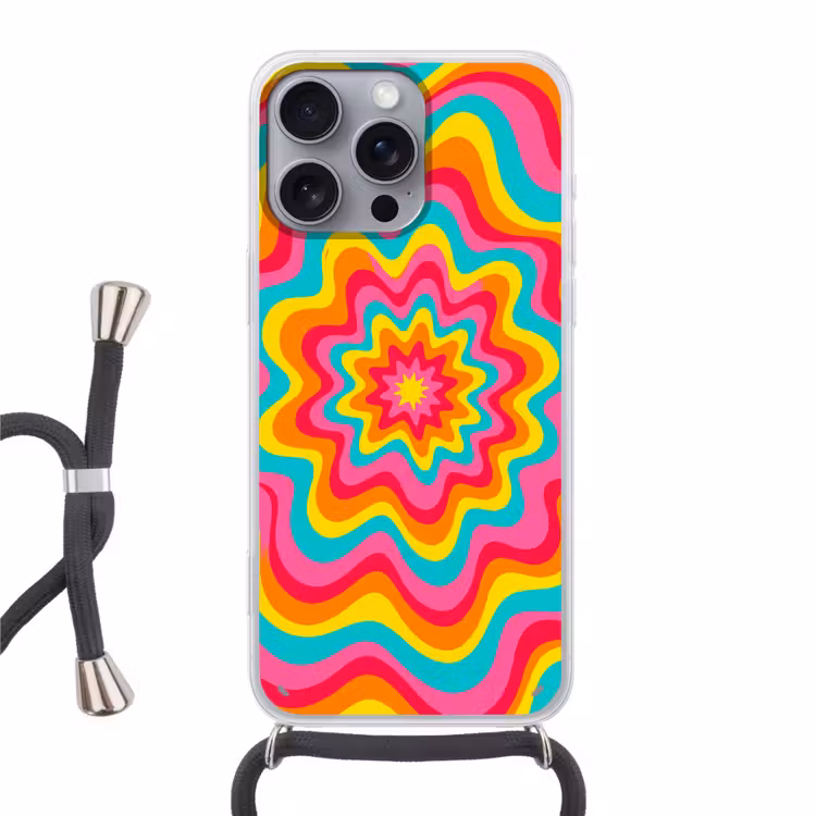 Phone case crossbody - Pattern - Wavy - Colorful — 1