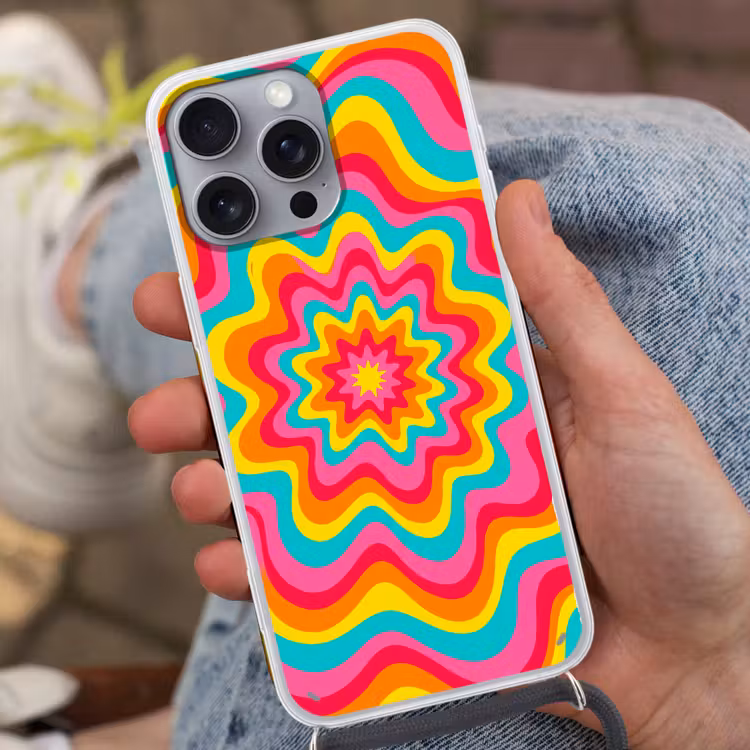 Phone case crossbody - Pattern - Wavy - Colorful — 2