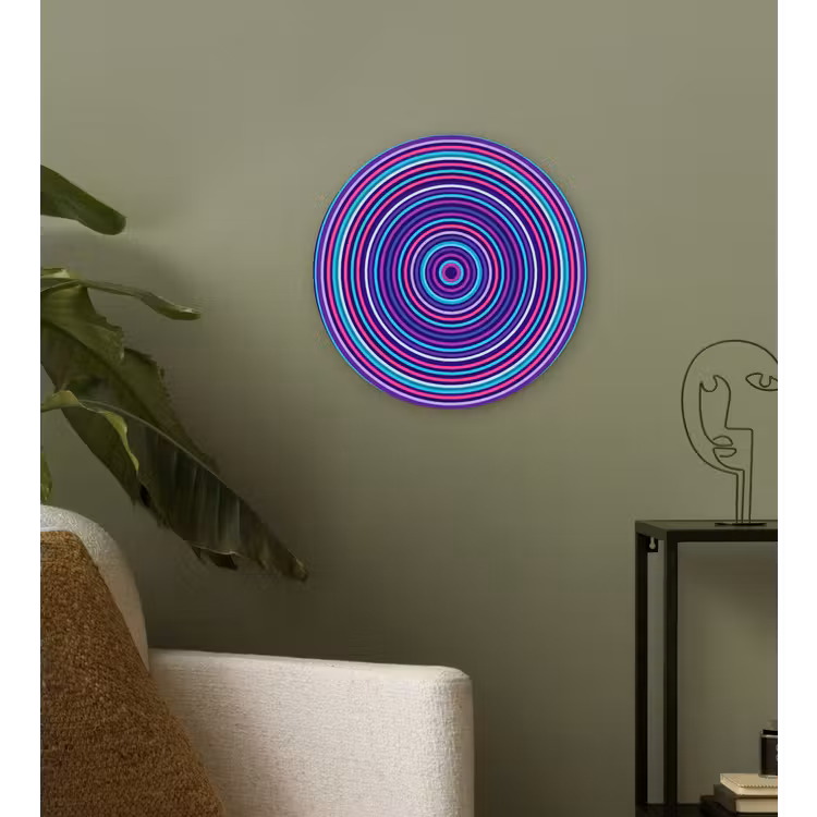 Wall circle - Glass - Abstract - Circles - Colorful — 3
