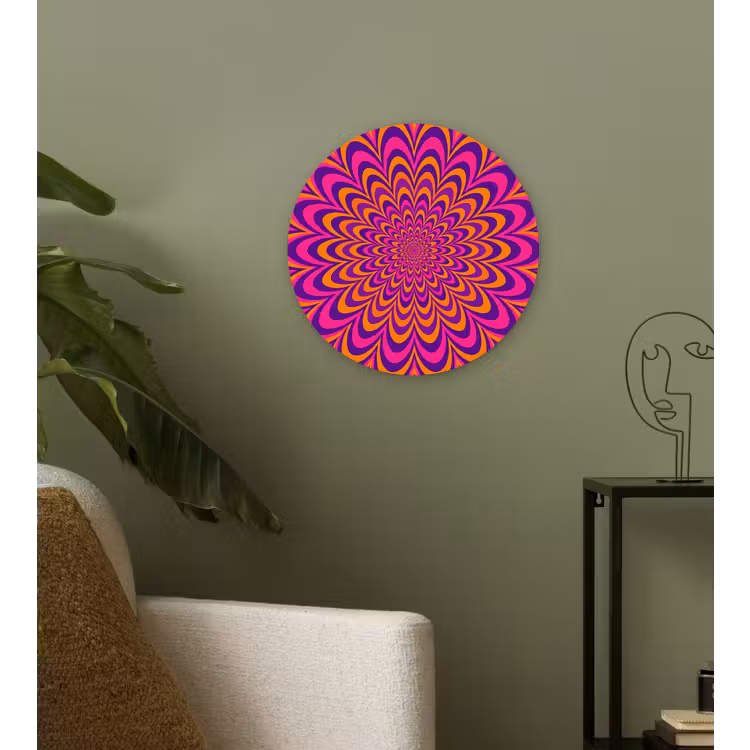Wall circle - Glass - Pattern - Optical - Colorful — 3
