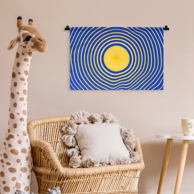 Wall Hanging - Abstract Pattern - Blue — 5