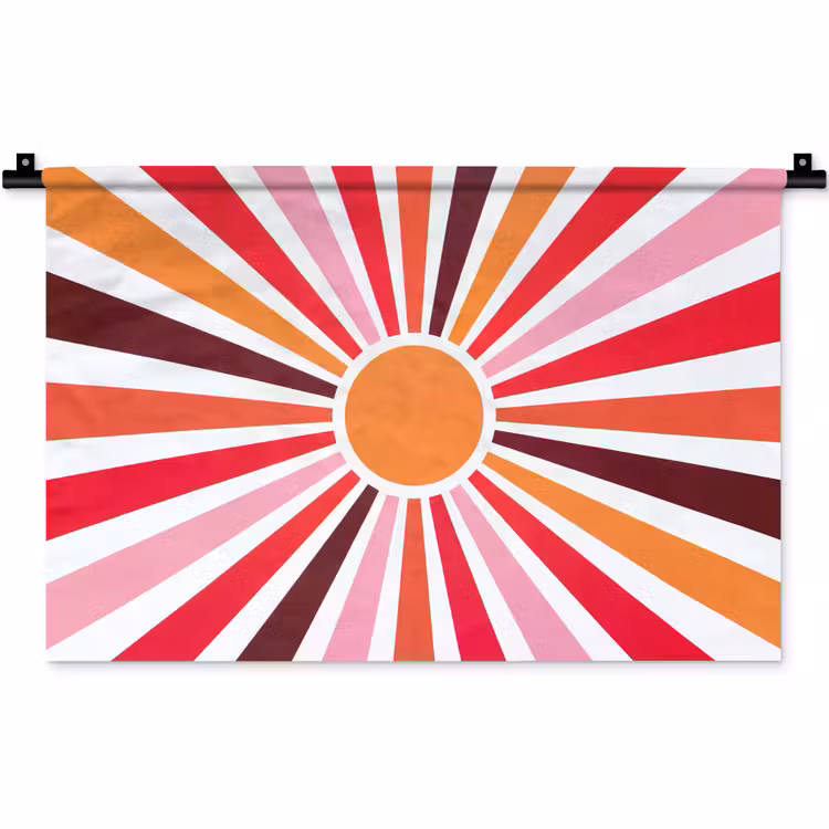 Wall Hanging - Sun - Rays - Abstract - Colorful — 1