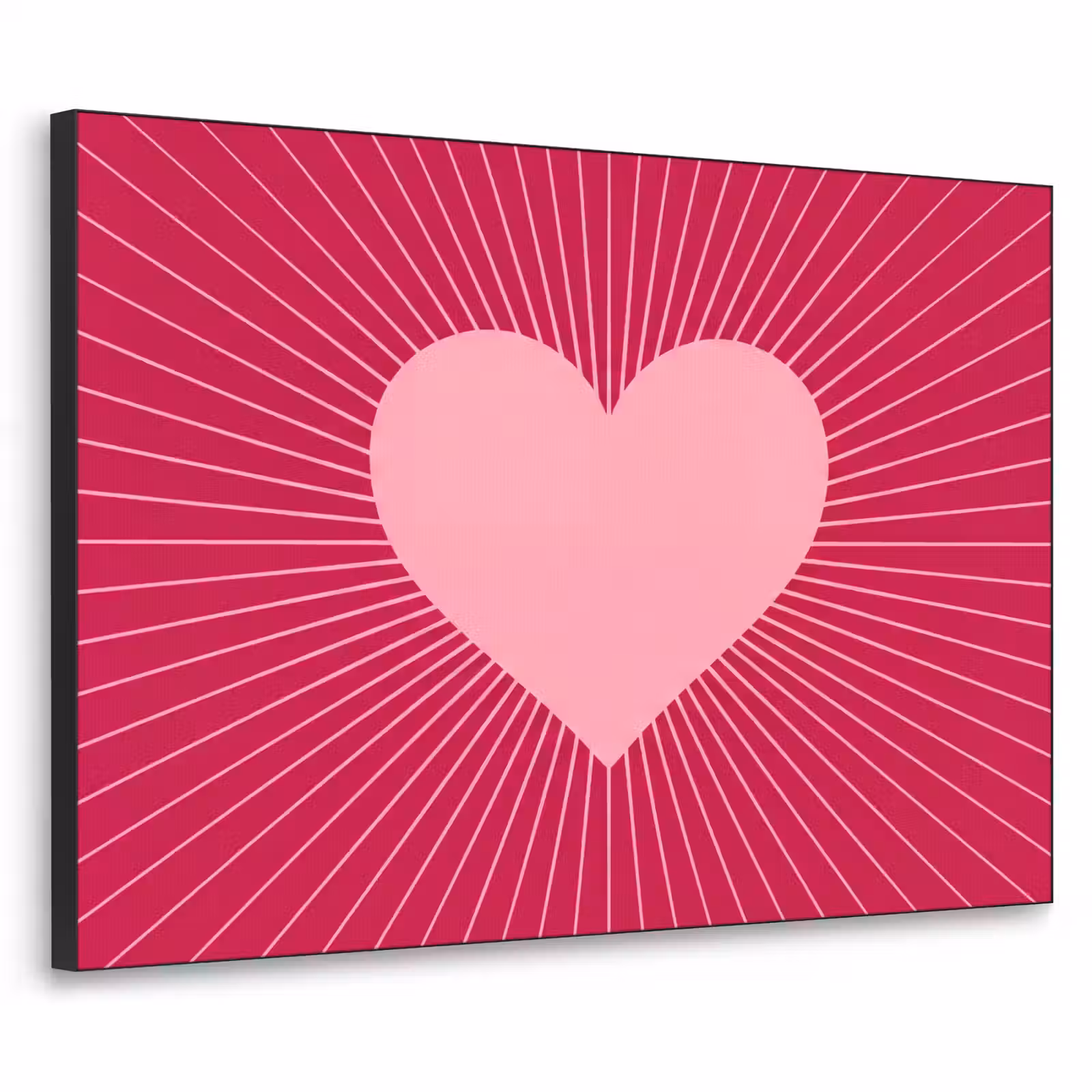 Art Frame - Heart - Rays - Love - Abstract - Pink — 1