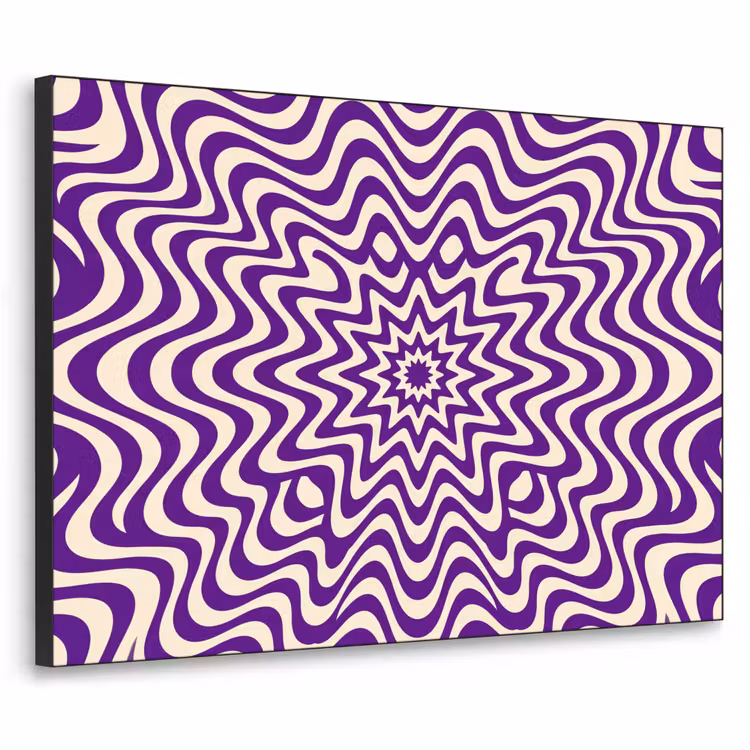 Art Frame - Abstract - Waves - Optical - Modern - Purple — 1