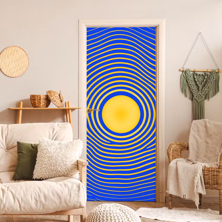 Door sticker - Abstract Pattern - Blue — 3