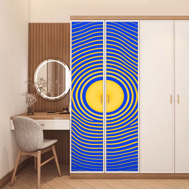 Door sticker - Abstract Pattern - Blue — 4