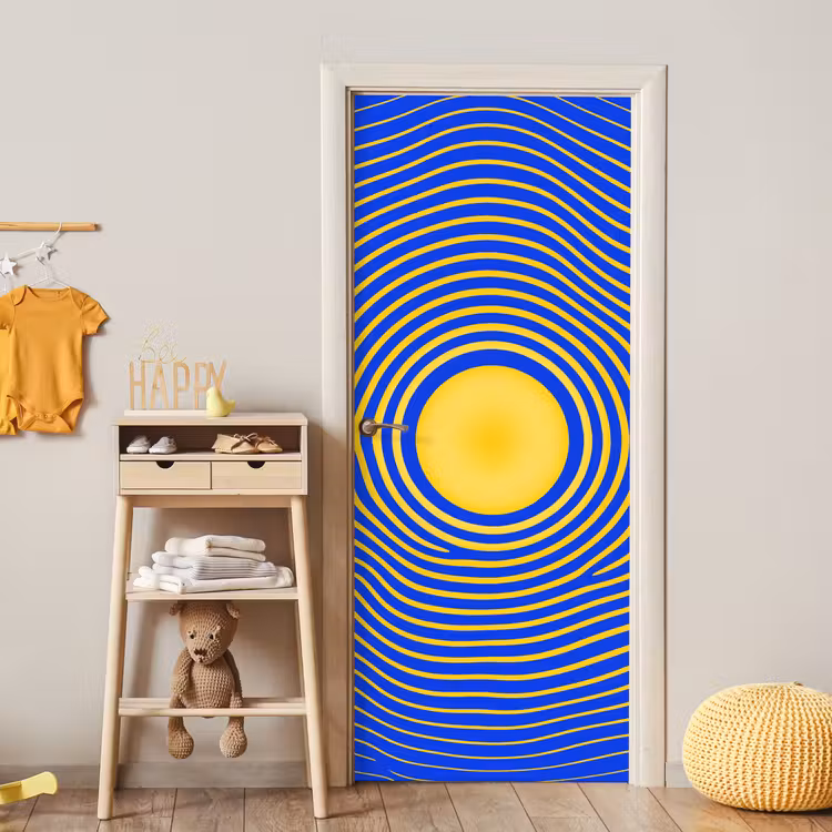 Door sticker - Abstract Pattern - Blue — 5