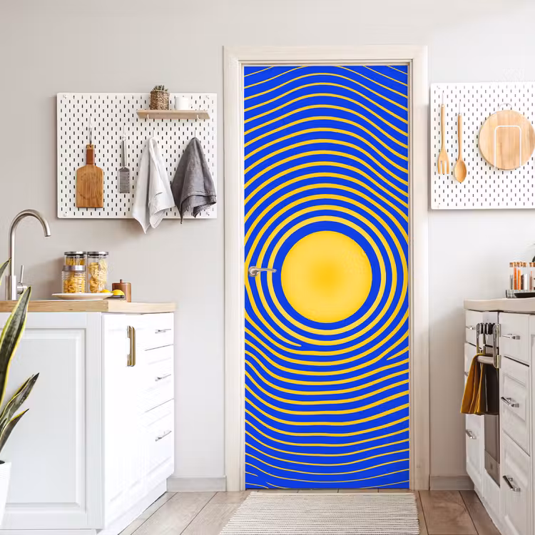 Door sticker - Abstract Pattern - Blue — 6