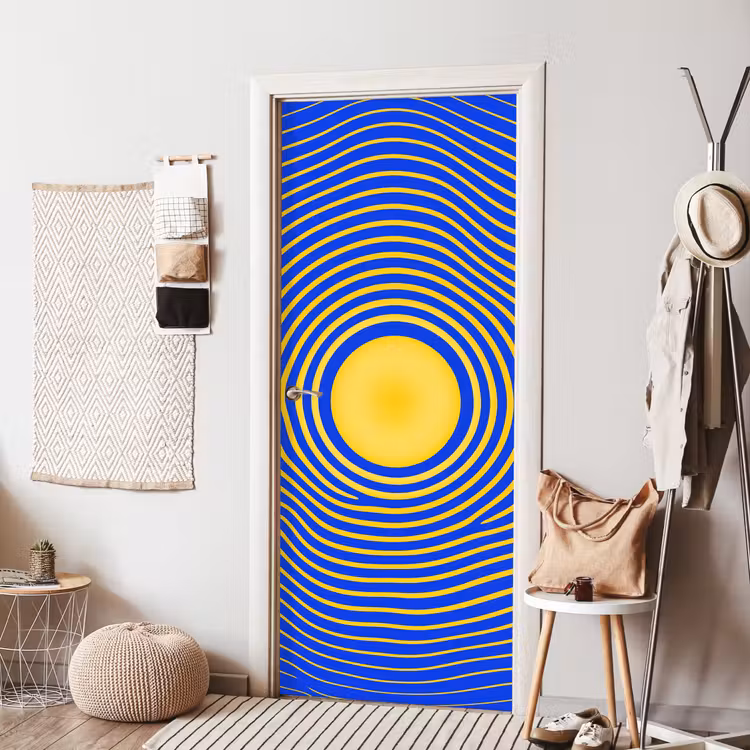 Door sticker - Abstract Pattern - Blue — 7