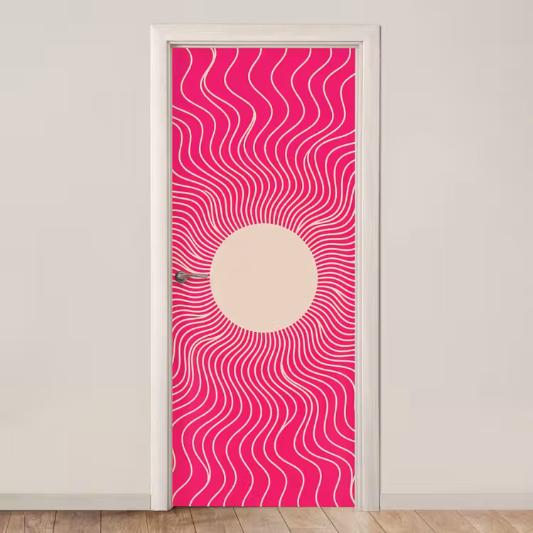 Door sticker - Abstract - Pattern - Pink — 1