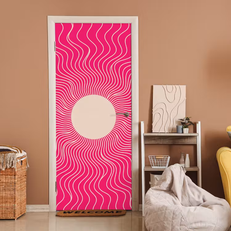 Door sticker - Abstract - Pattern - Pink — 2
