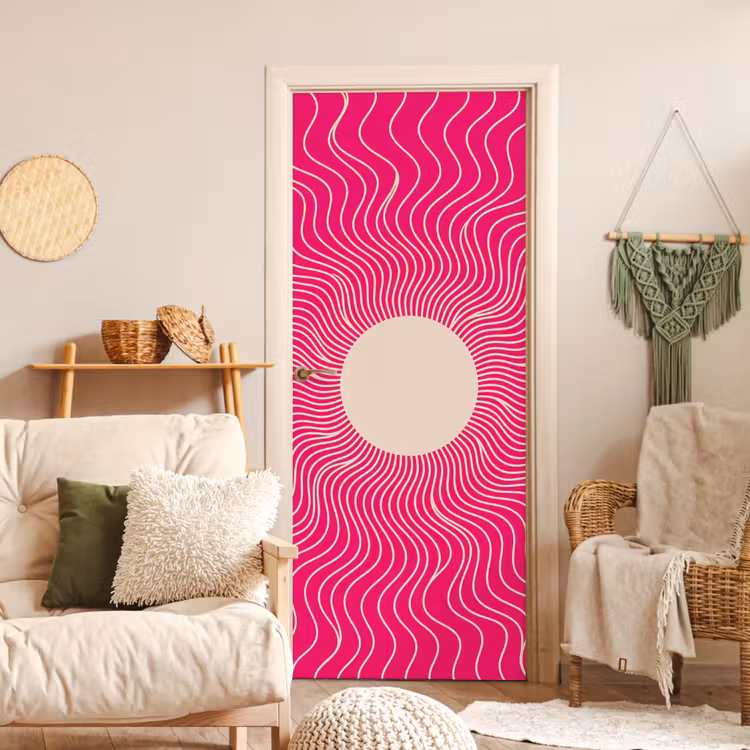 Door sticker - Abstract - Pattern - Pink — 3