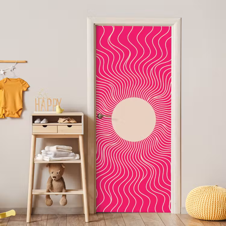 Door sticker - Abstract - Pattern - Pink — 5