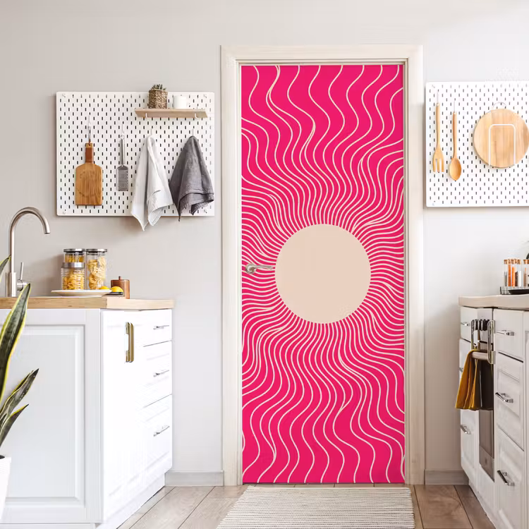 Door sticker - Abstract - Pattern - Pink — 6