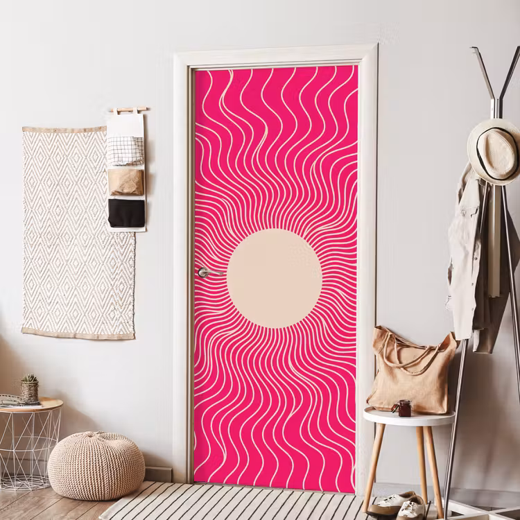 Door sticker - Abstract - Pattern - Pink — 7