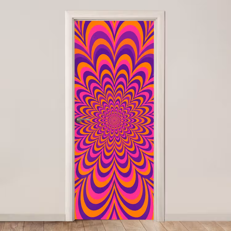 Door sticker - Pattern - Optical - Colorful — 1