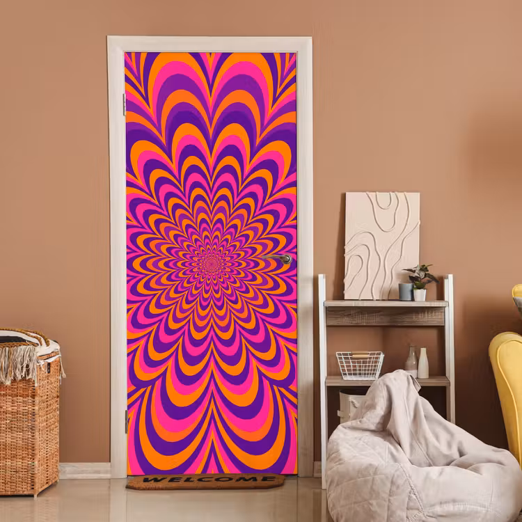 Door sticker - Pattern - Optical - Colorful — 2