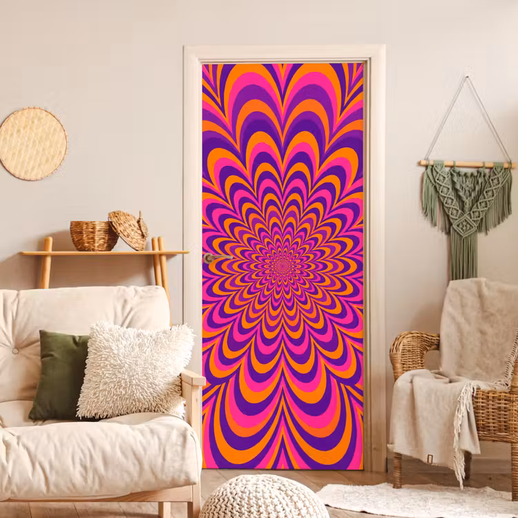 Door sticker - Pattern - Optical - Colorful — 3