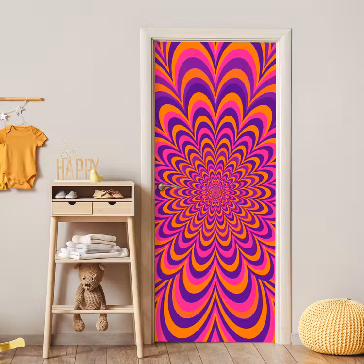 Door sticker - Pattern - Optical - Colorful — 5
