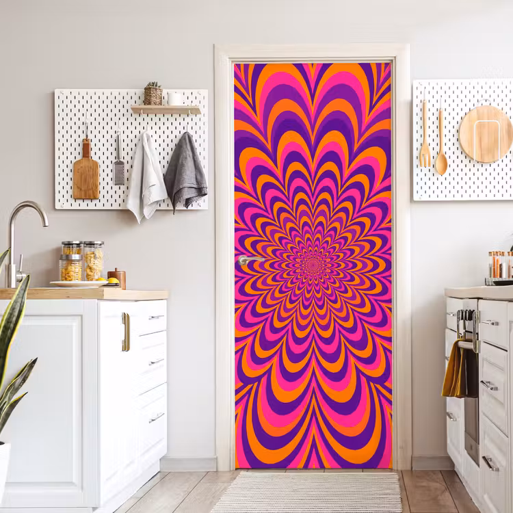 Door sticker - Pattern - Optical - Colorful — 6