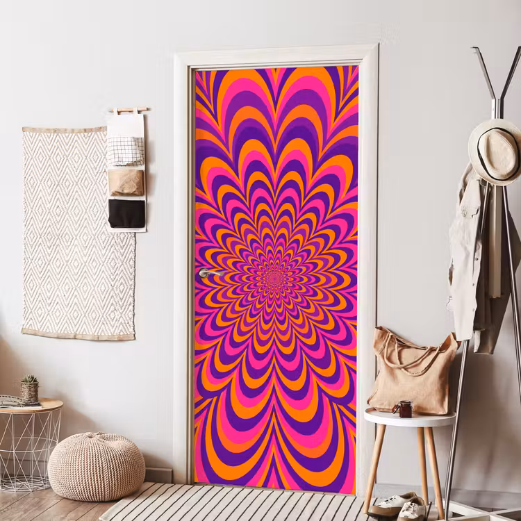 Door sticker - Pattern - Optical - Colorful — 7