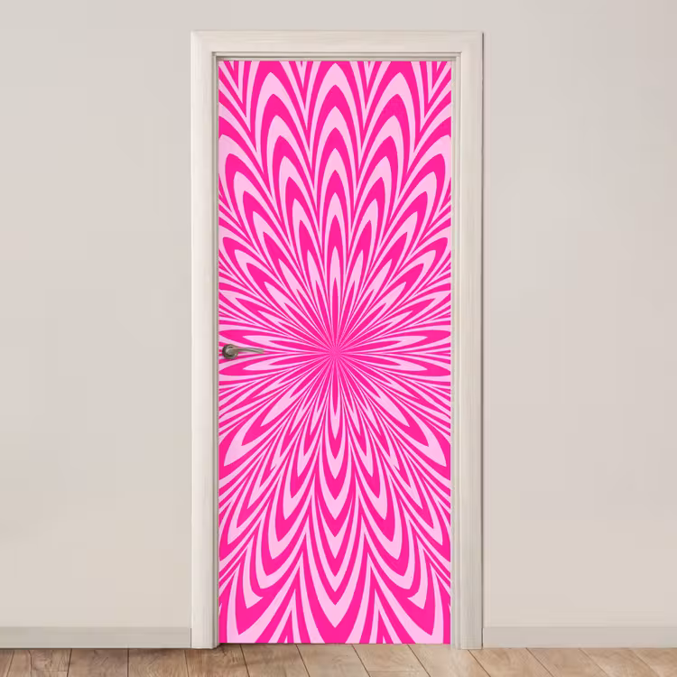 Door sticker - Pattern - Optical - Pink — 1