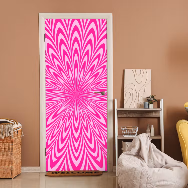 Door sticker - Pattern - Optical - Pink — 2