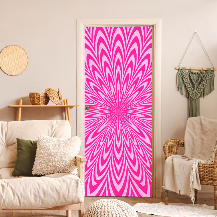 Door sticker - Pattern - Optical - Pink — 3