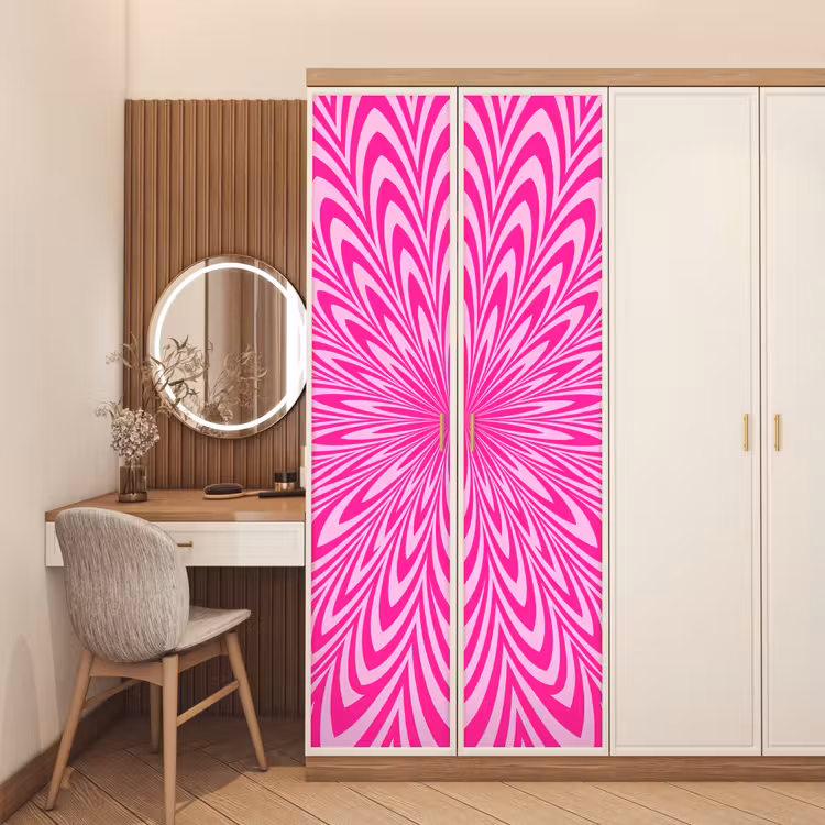 Door sticker - Pattern - Optical - Pink — 4