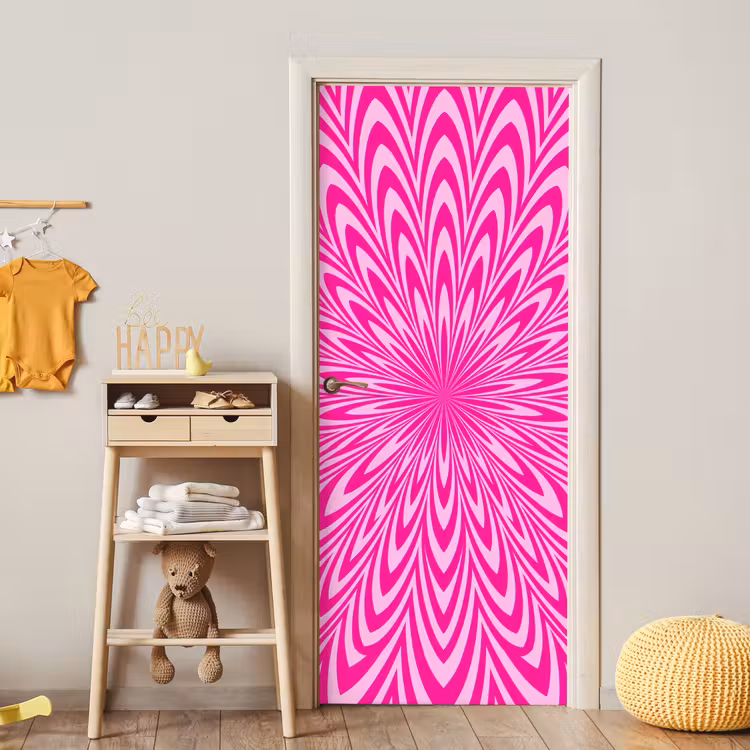 Door sticker - Pattern - Optical - Pink — 5