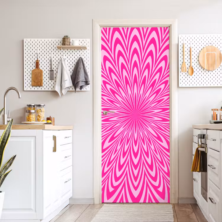 Door sticker - Pattern - Optical - Pink — 6