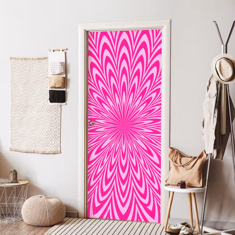 Door sticker - Pattern - Optical - Pink — 7