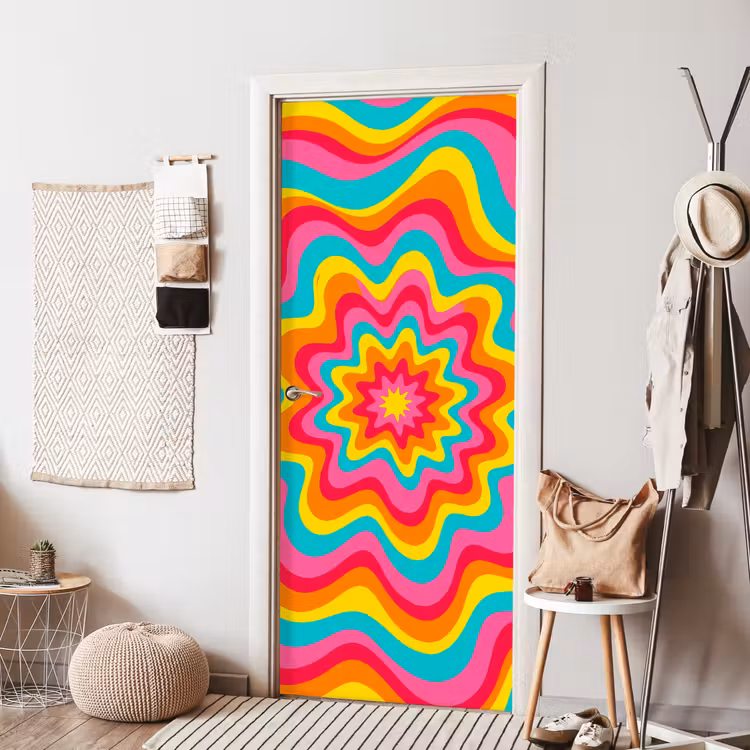 Door sticker - Pattern - Wavy - Colorful — 7