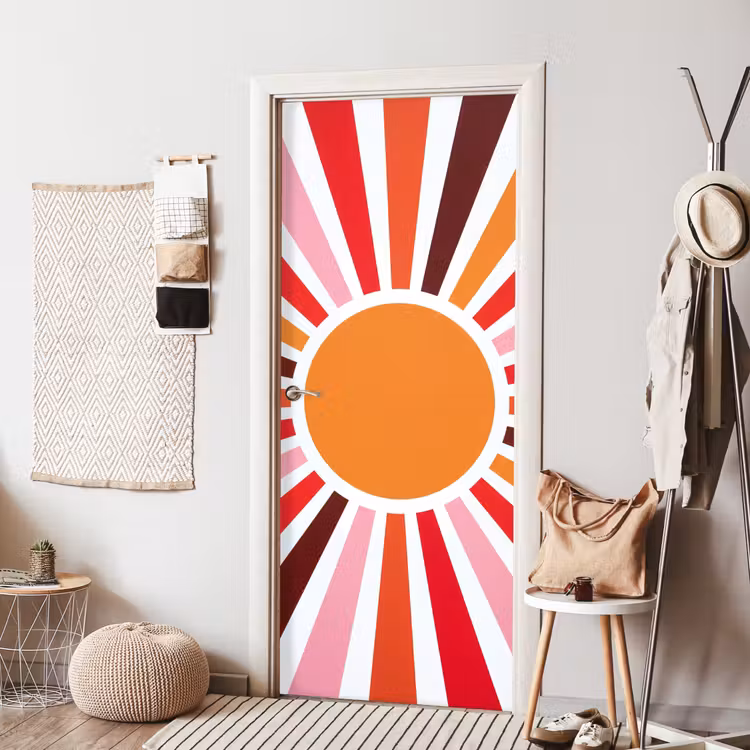 Door sticker - Sun - Rays - Abstract - Colorful — 7