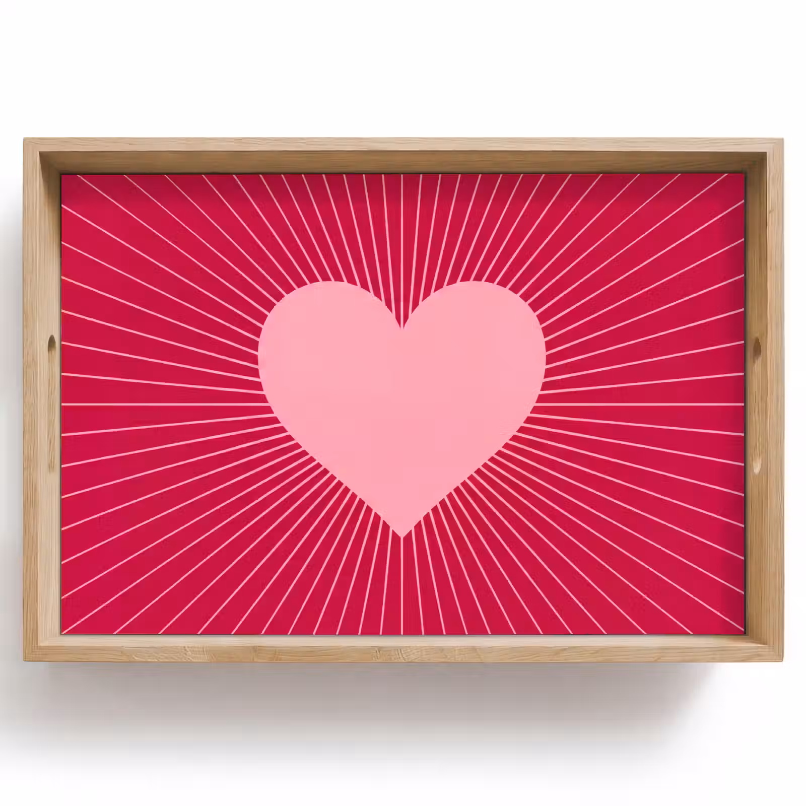 Tray - Heart - Rays - Love - Abstract - Pink — 1