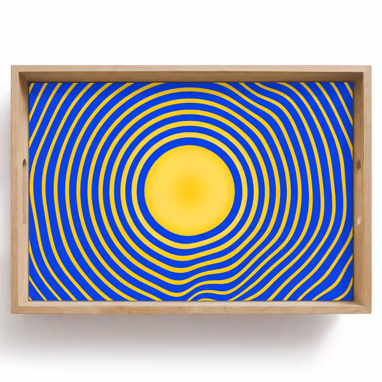 Tray - Abstract Pattern - Blue — 1