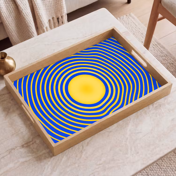 Tray - Abstract Pattern - Blue — 2