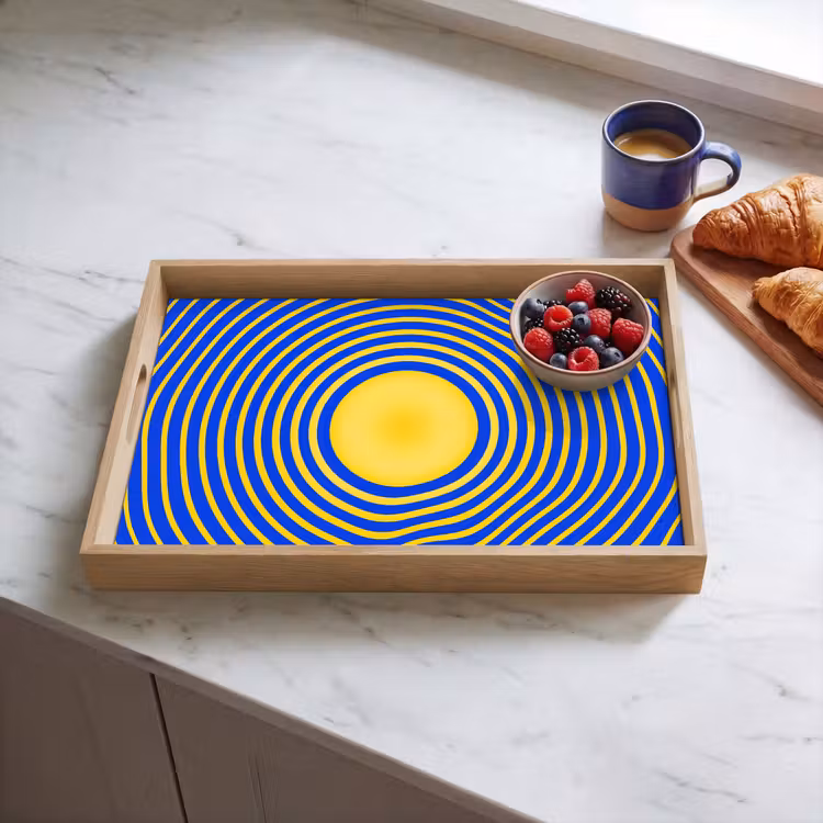 Tray - Abstract Pattern - Blue — 3
