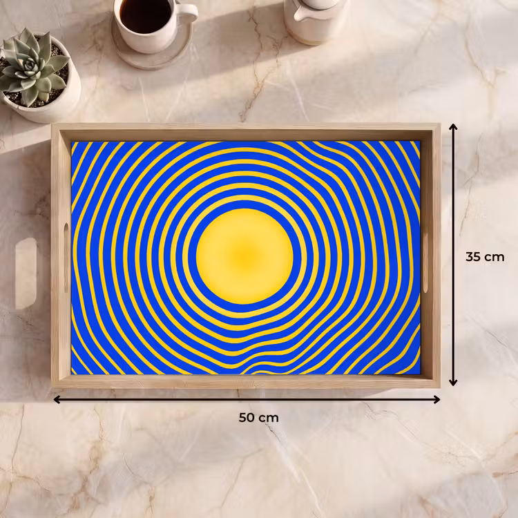 Tray - Abstract Pattern - Blue — 7