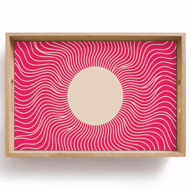 Tray - Abstract - Pattern - Pink — 1