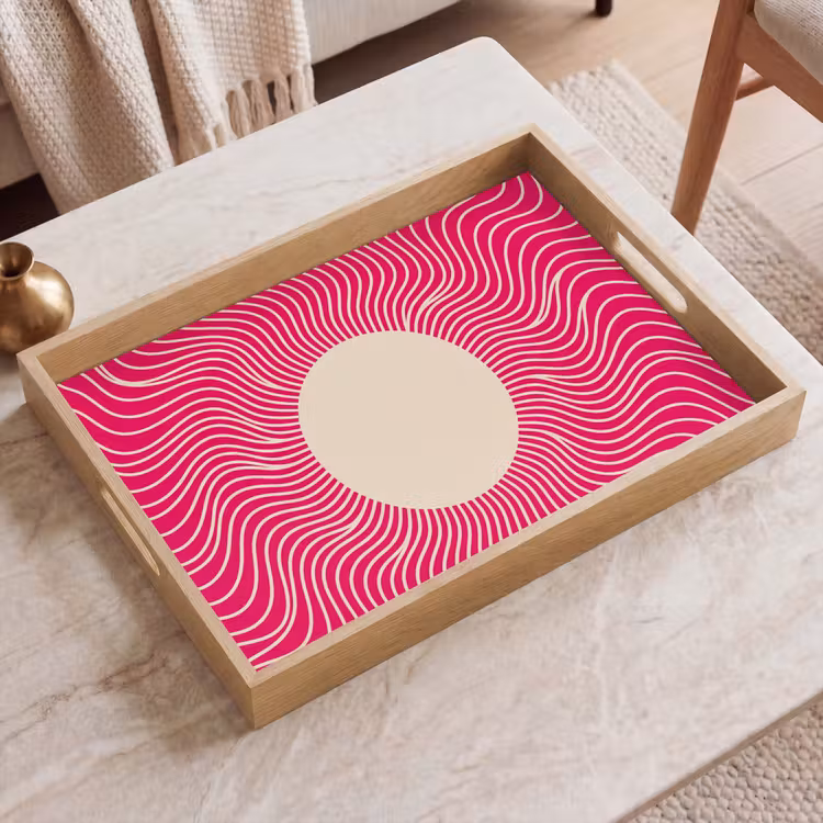 Tray - Abstract - Pattern - Pink — 2