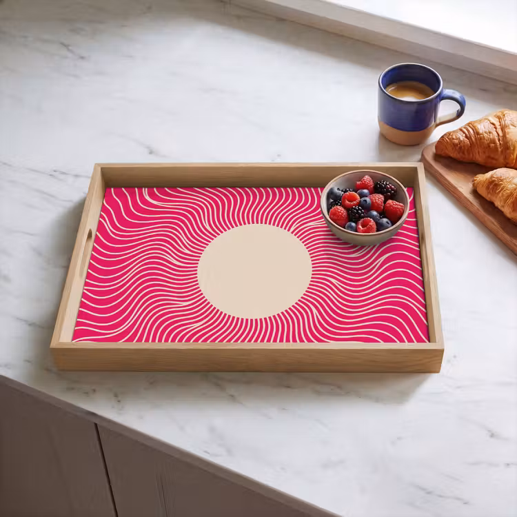 Tray - Abstract - Pattern - Pink — 3