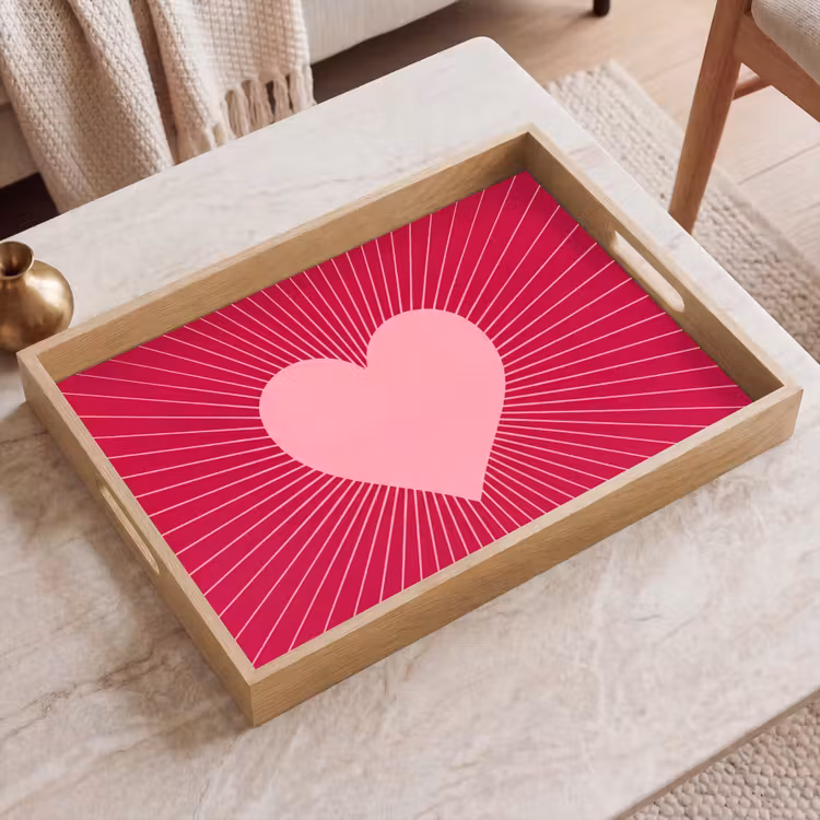 Tray - Heart - Rays - Love - Abstract - Pink — 2