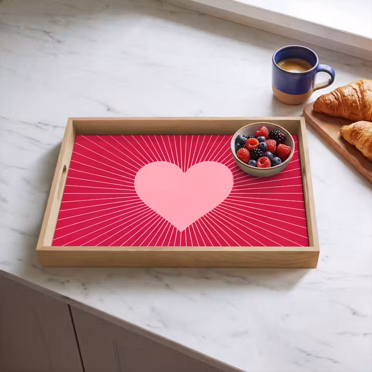 Tray - Heart - Rays - Love - Abstract - Pink — 3