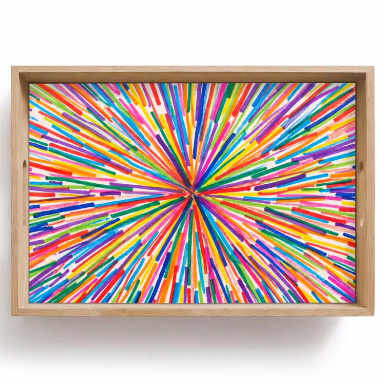 Tray - Lines - Colorful - Abstract — 1