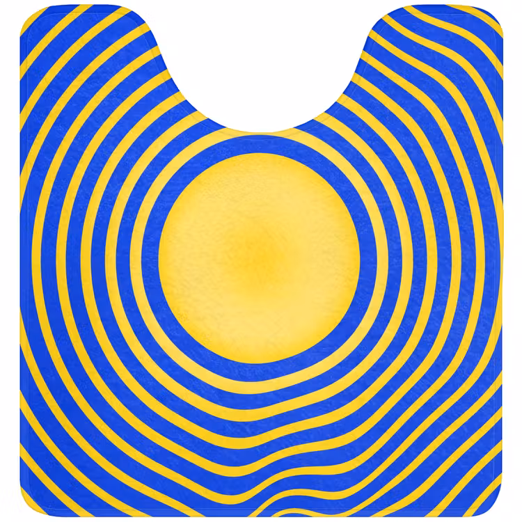 WC Mat - Abstract Pattern - Blue — 1