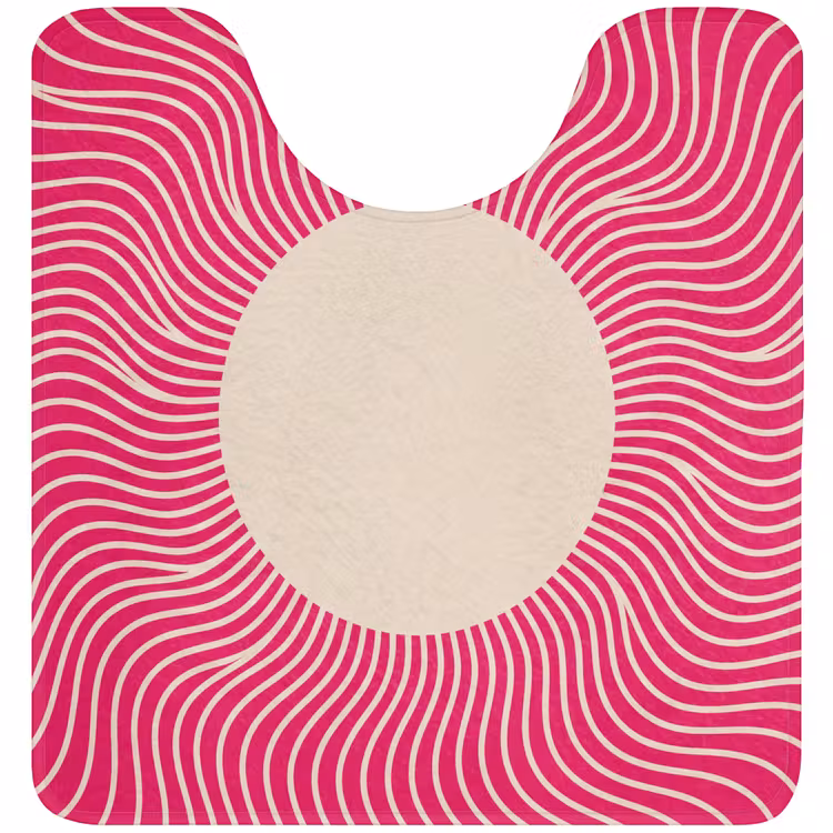 WC Mat - Abstract - Pattern - Pink — 1