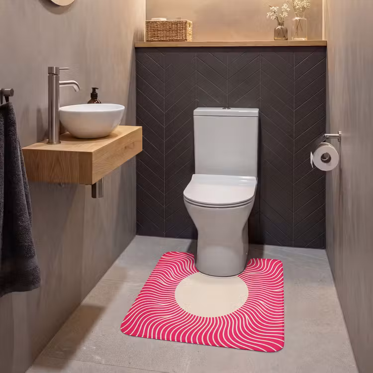 WC Mat - Abstract - Pattern - Pink — 2