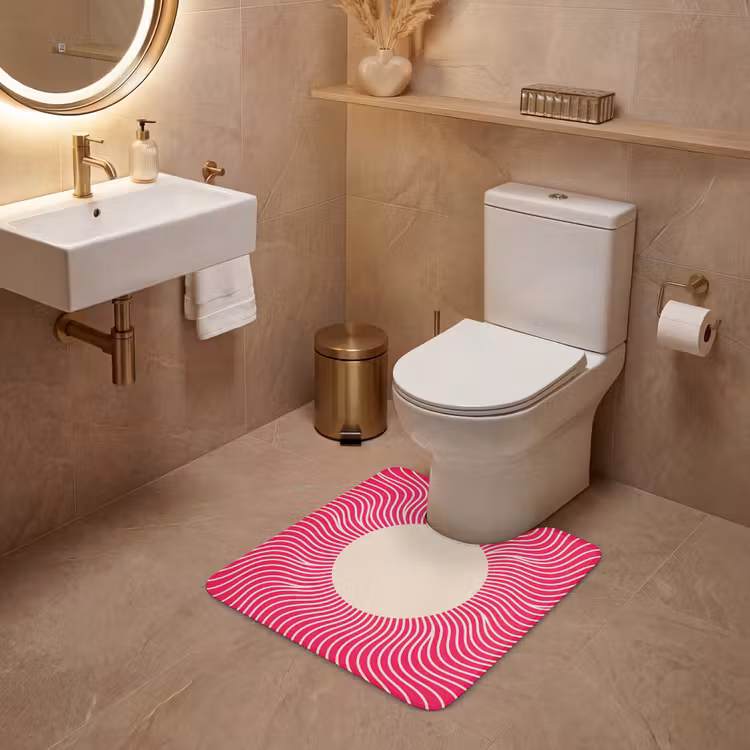 WC Mat - Abstract - Pattern - Pink — 3