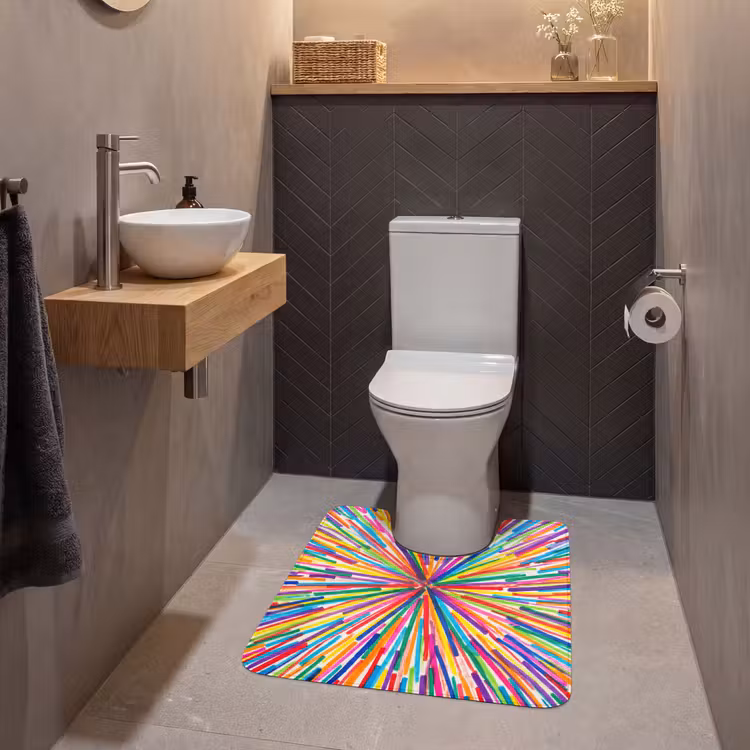WC Mat - Lines - Colorful - Abstract — 2